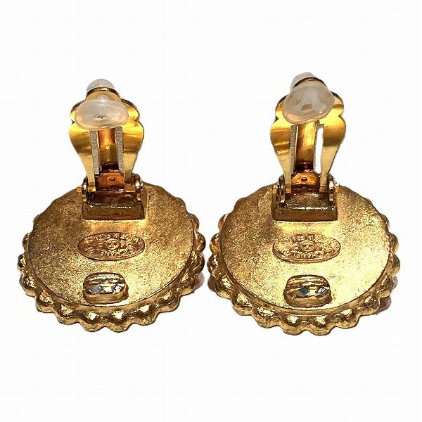 Chanel Vintage Coco Button Earrings