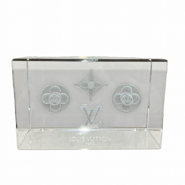 Louis Vuitton Monogram Crystal Glass Paperweight