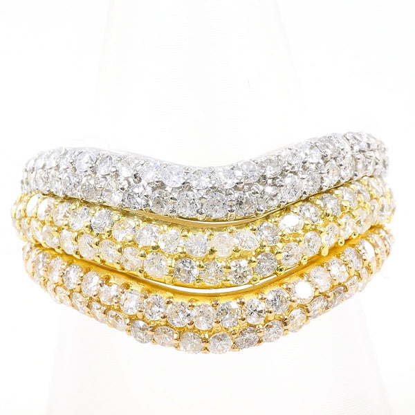 Platinum Au750 Combination Diamond Ring