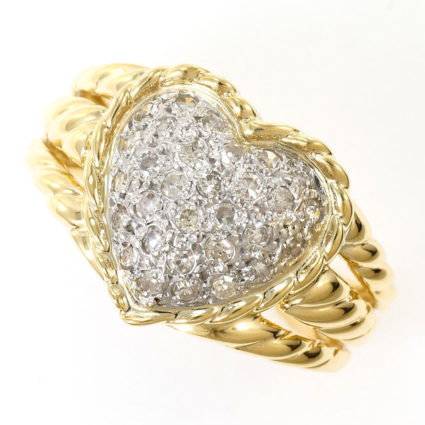PT900 Platinum Au750 Gold Diamond Ring