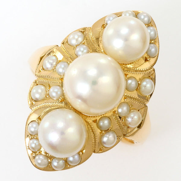Au750 Pearl Ring