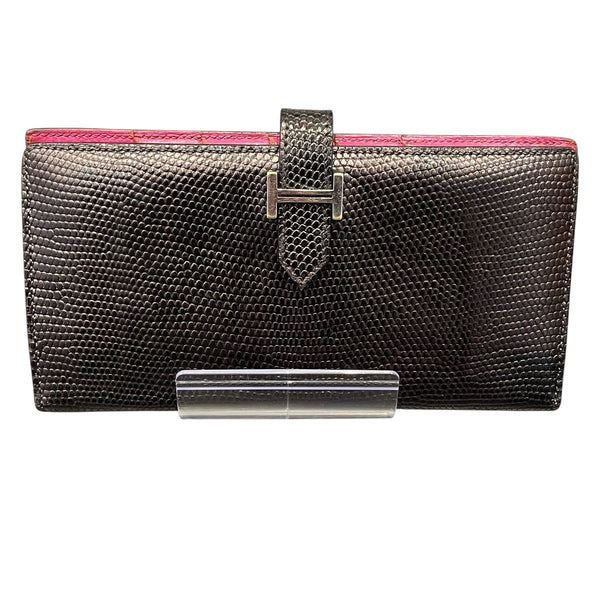 Hermes Lizard Long Wallet