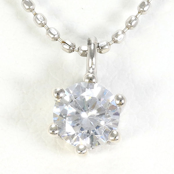 Au750 White Gold Silver Zirconia Necklace