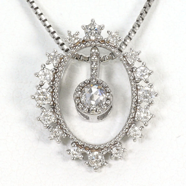Au750 White Gold Diamond Necklace