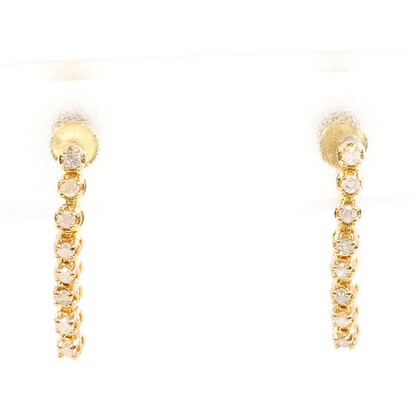 Au750 Gold Diamond Earrings