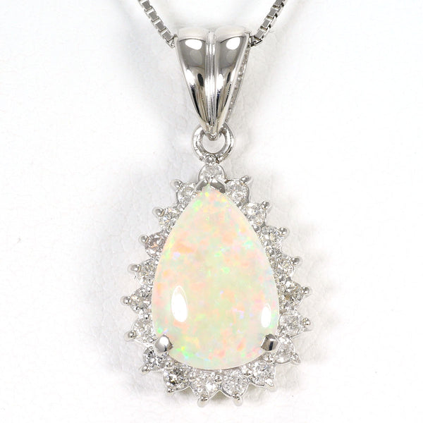 Platinum Opal Diamond Necklace
