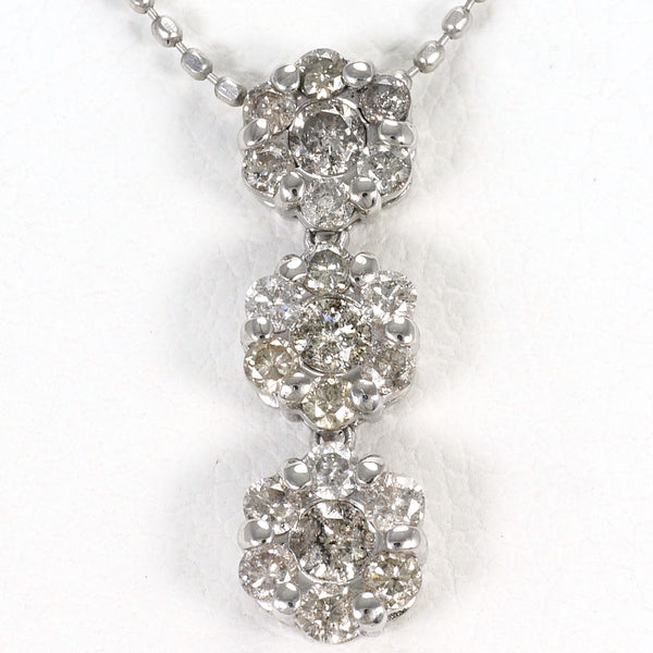 K14 White Gold Diamond Necklace