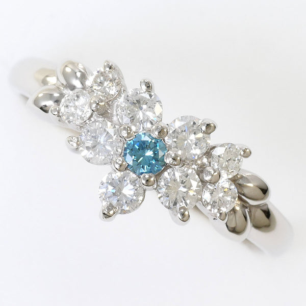 Platinum Blue Diamond Diamond Ring