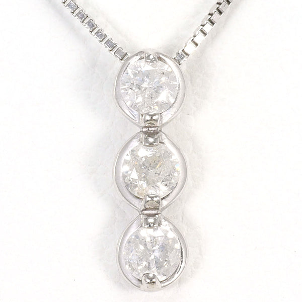 Au750 White Gold Diamond Necklace