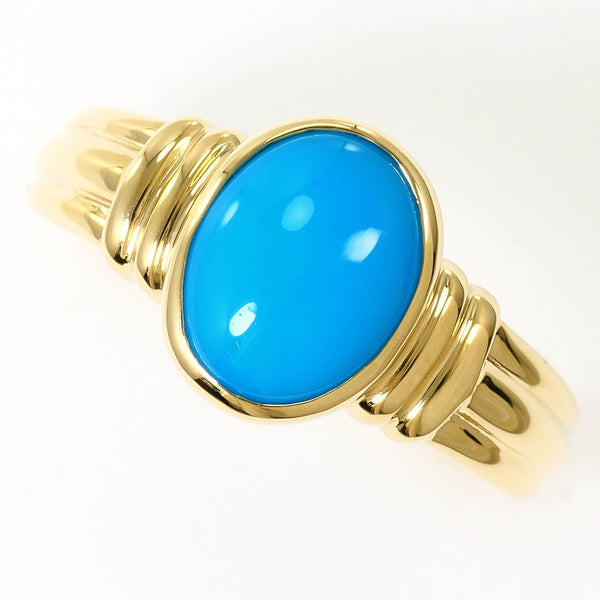 Au750 Yellow Gold Turquoise Ring