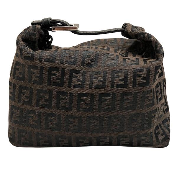 Fendi Zucca Canvas Leather Handbag