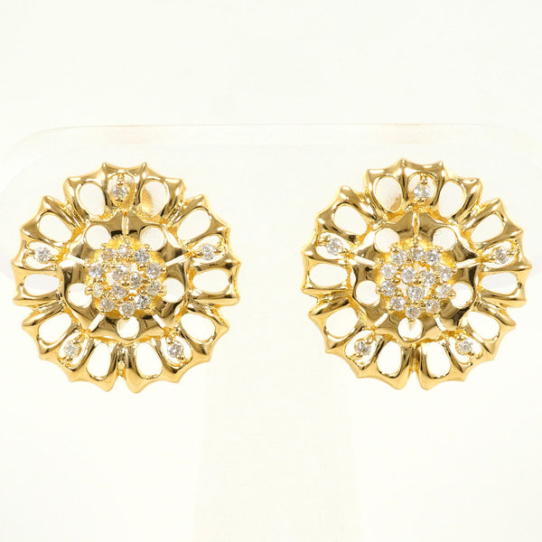 Au750 Diamond Clip Earrings