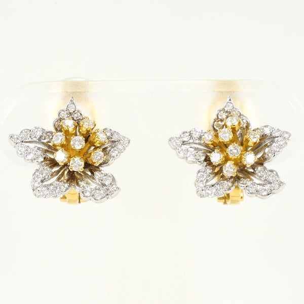 Au750 Diamond Clip Earrings