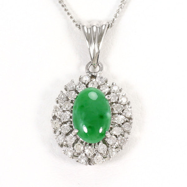 Platinum Jade Diamond Necklace