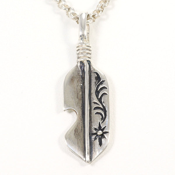 Silver 925 Feather Pendant Necklace