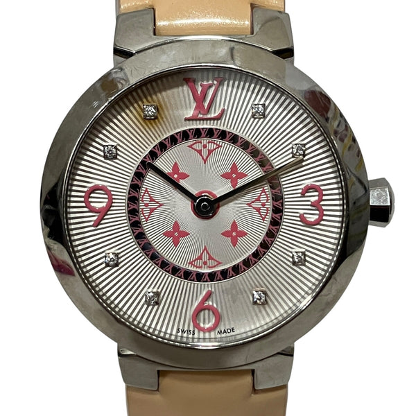 Louis Vuitton Tambour Monogram Vernis Stainless Steel Watch