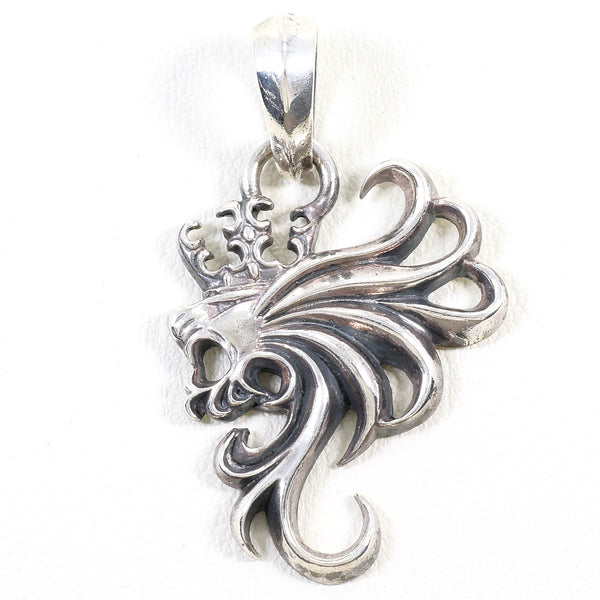 LION HEART Howl Silver Pendant Top