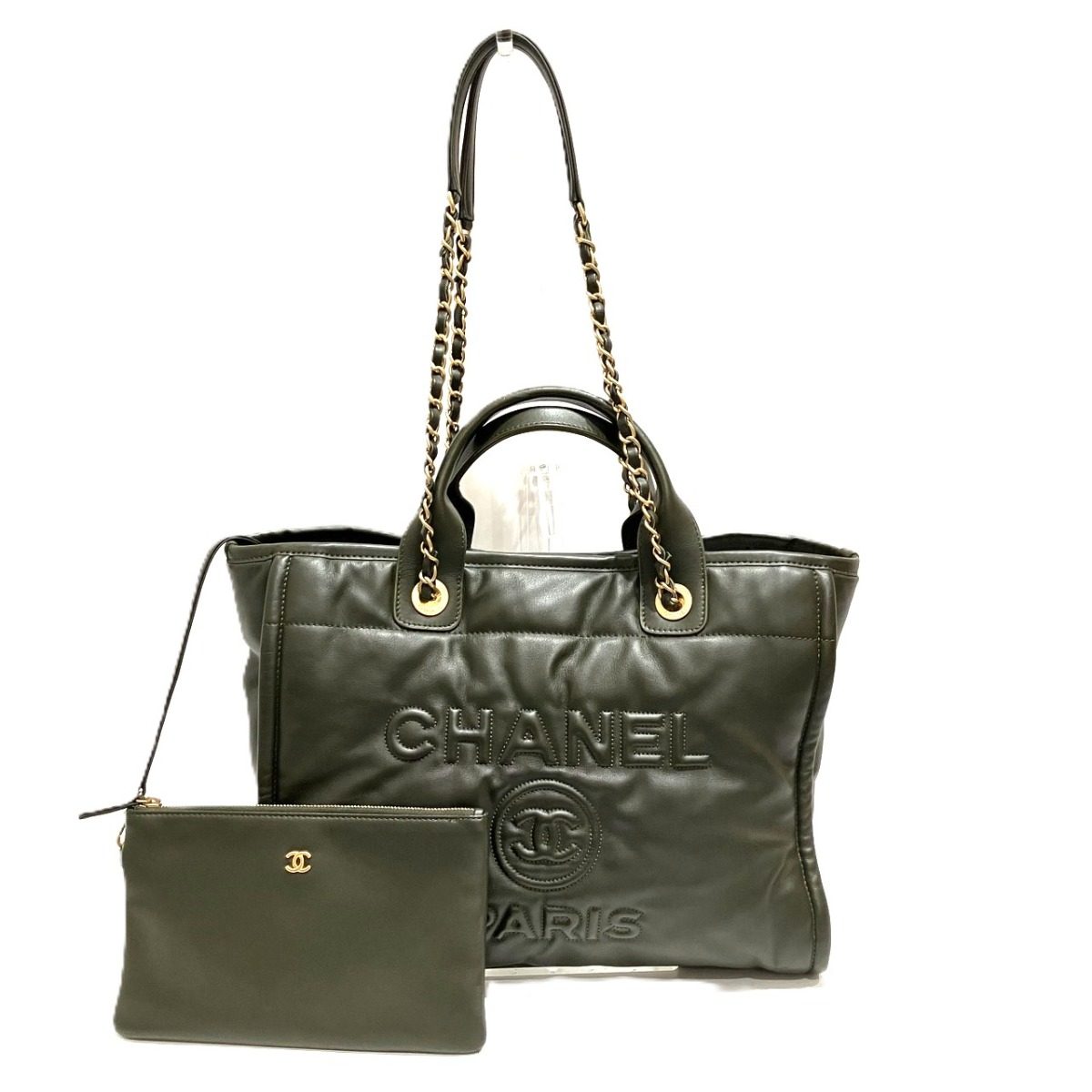 CHANEL Deauville Leather 2way Bag