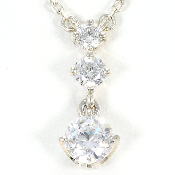 4℃ Silver Cubic Zirconia Necklace