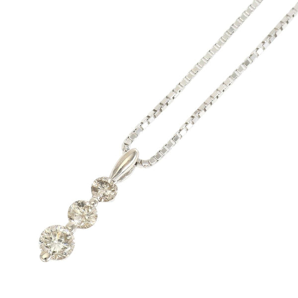 Au750 White Gold Diamond Necklace