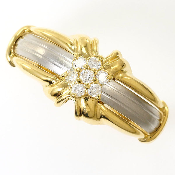 Au750 Platinum Au750 Yellow Gold Diamond Ring