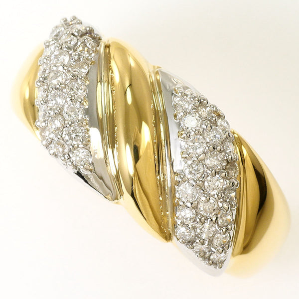 Pt900 Au750 Platinum Gold Diamond Ring
