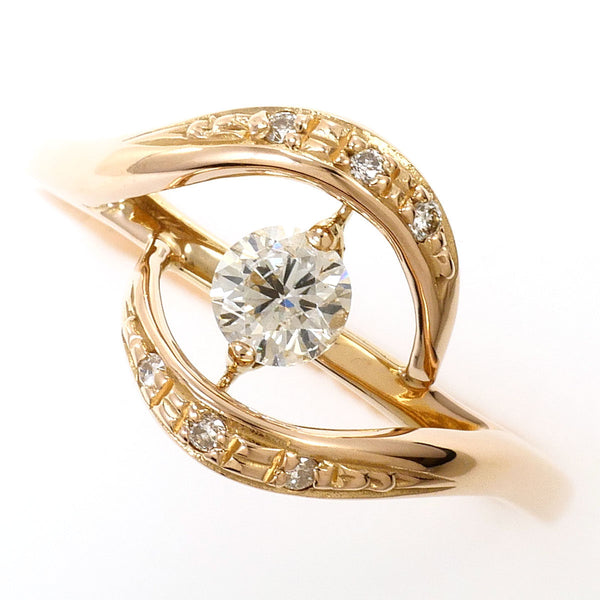 Au750 Pink Gold Diamond Ring