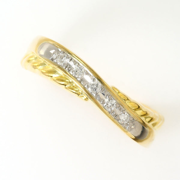 PT850 Platinum Au750 Yellow Gold Diamond Ring