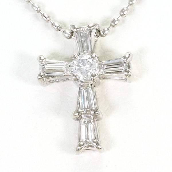 Platinum Diamond Cross Necklace