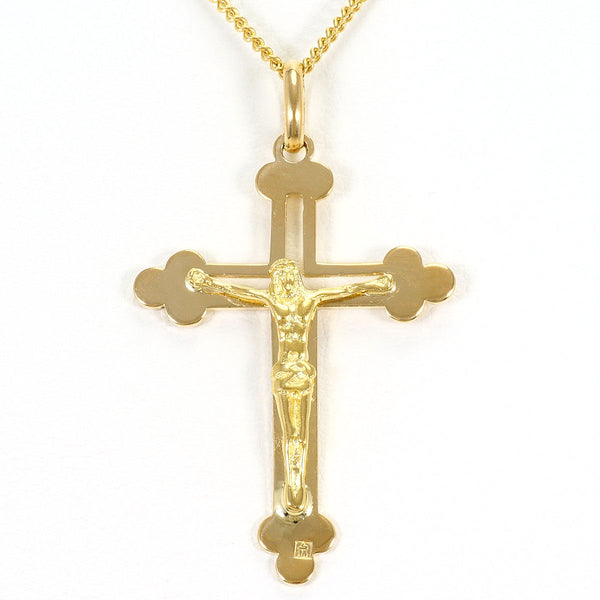 Au750 Cross Pendant Necklace