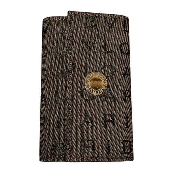 Bvlgari Logo Mania Canvas Leather Key Case