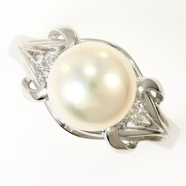 PT900 Platinum Pearl Diamond Ring