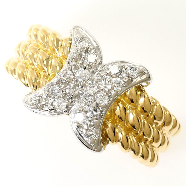 PT900 Platinum Au750 Yellow Gold Diamond Ring