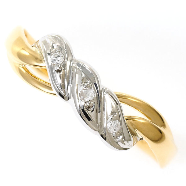 PT950 Platinum Au750 Yellow Gold Diamond Ring