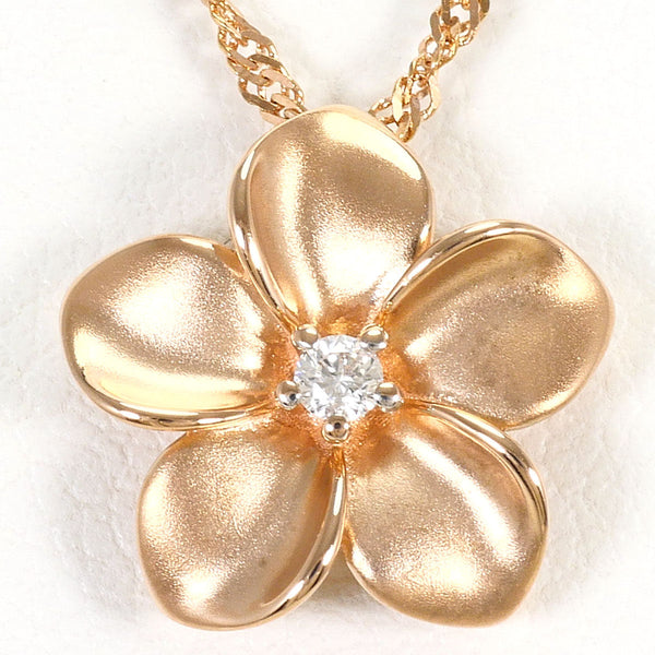 Au585 Pink Gold Diamond Necklace