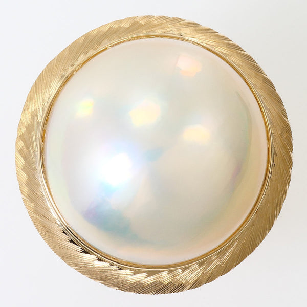 Au585 Yellow Gold Pearl Ring