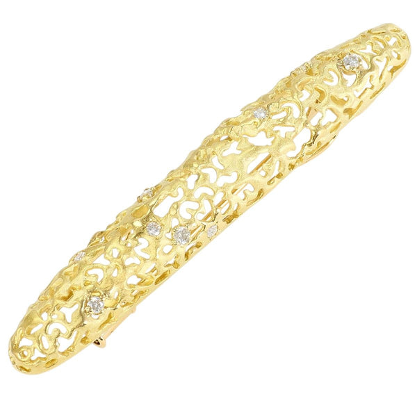 Au750 Diamond Brooch