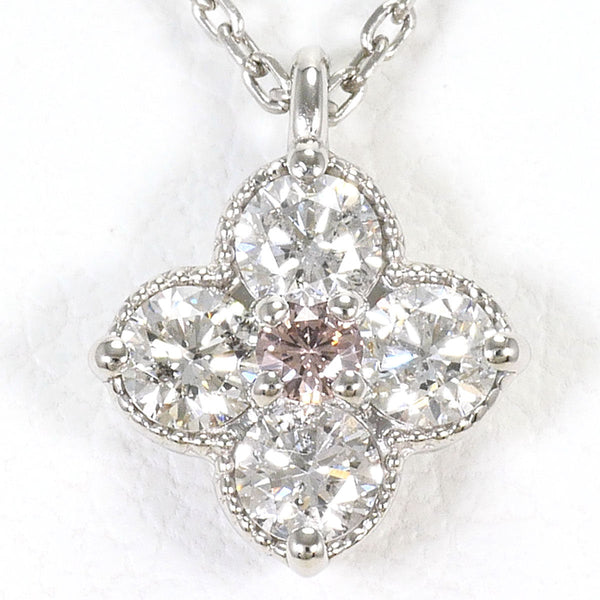 Platinum Diamond Flower Necklace