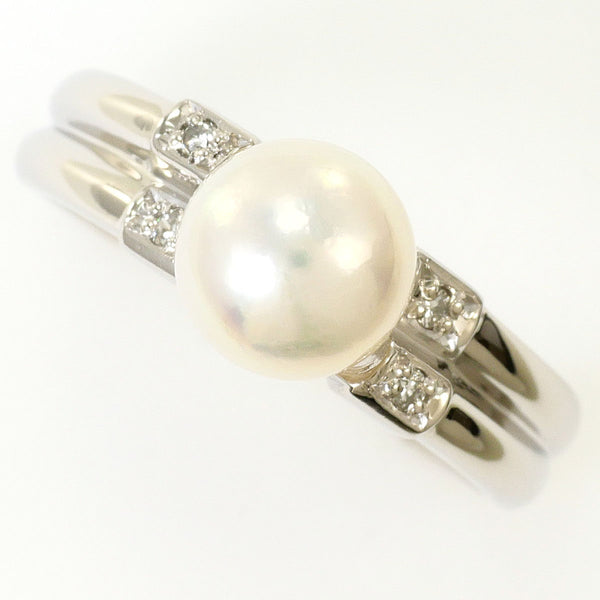 PT900 Platinum Pearl Diamond Ring