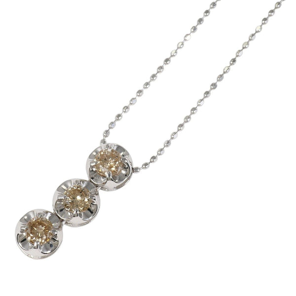 Au750 White Gold Brown Diamond Necklace