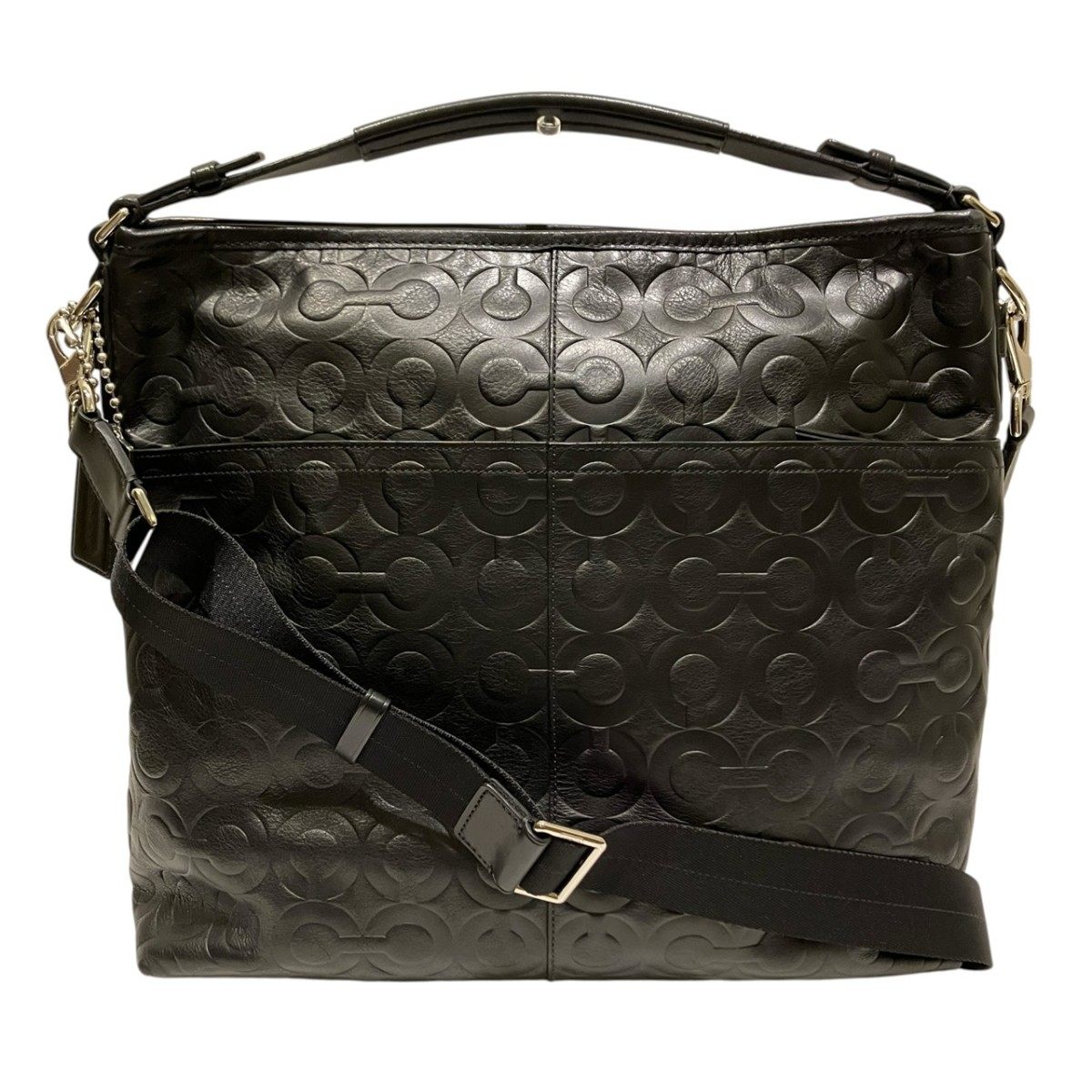 COACH Op Art Leather Shoulder Bag