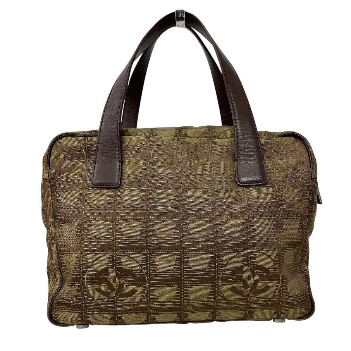 Chanel New Travel Line Canvas Leather Handbag