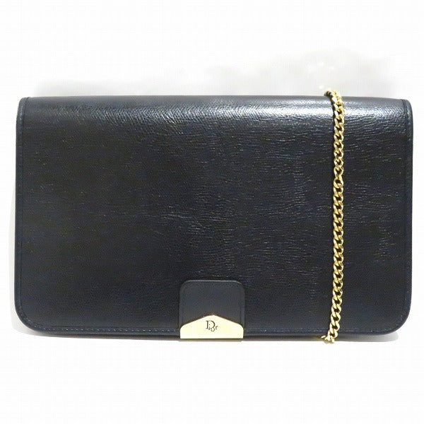 Dior Leather Black Chain Shoulder Bag in Fair Condition