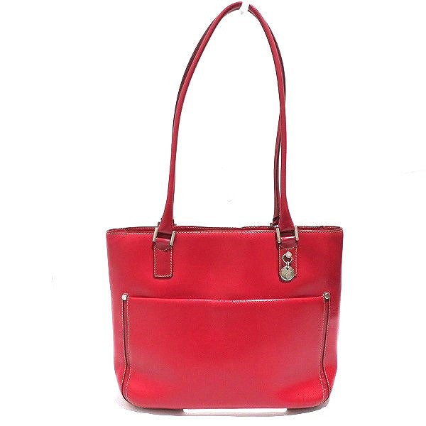 Lamart Red Leather Tote Bag