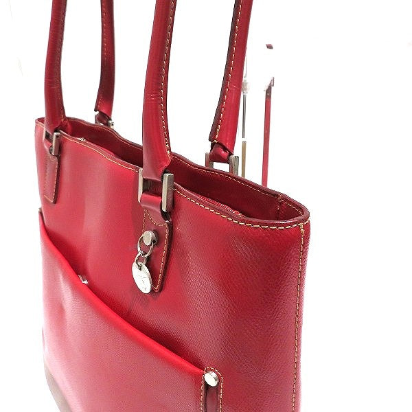 Lamart Red Leather Tote Bag for Women in Good Condition