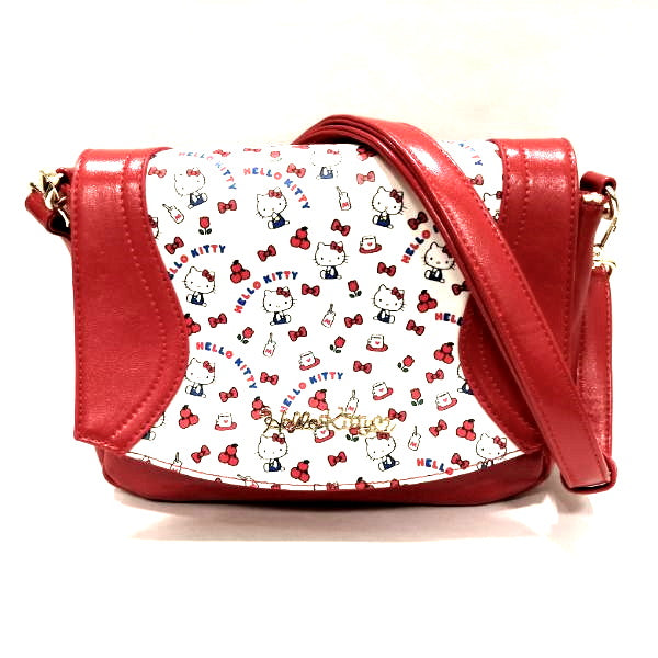 Amoriza Hello Kitty Collaboration Leather Shoulder Bag for Women in Good Condition