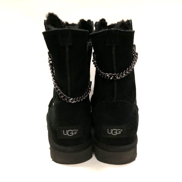 UGG Classic Short Sparkle Zip Suede Boots 1094983 in Good Condition