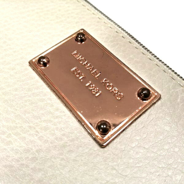 Michael Kors Logo Plate Zip Wallet