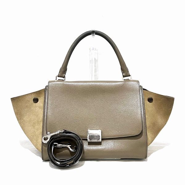 Leather & Suede Trapeze Bag  174683MDB