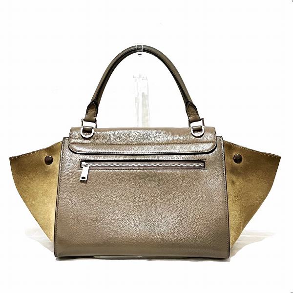 Leather & Suede Trapeze Bag  174683MDB